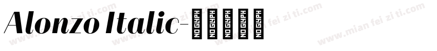 Alonzo Italic字体转换